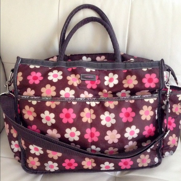 Carter's flower pattern diaper bag