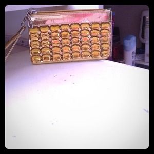 Golden studded hand wallet