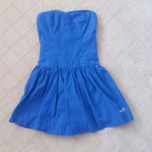 Hollister strapless blue dress