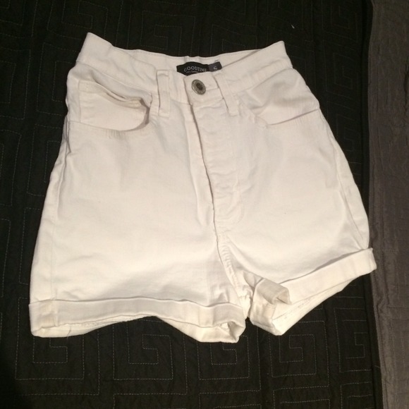 SALE White High Waisted Shorts