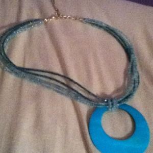 Beaded Blue Necklace