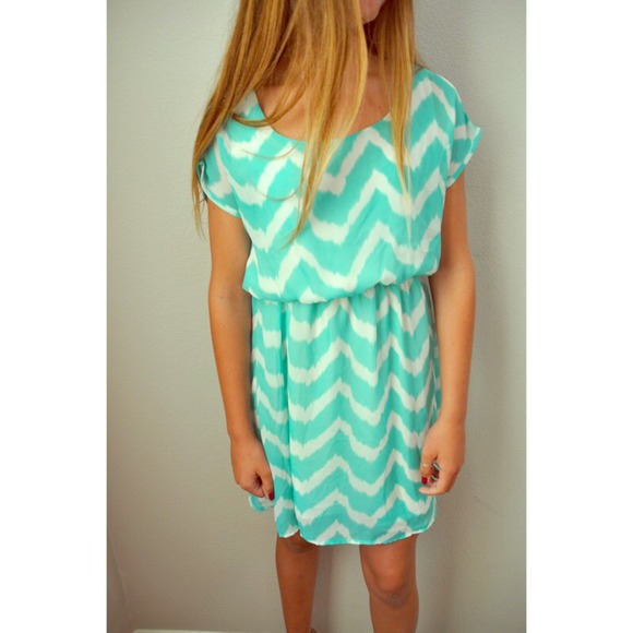 Striped zig zag dress
