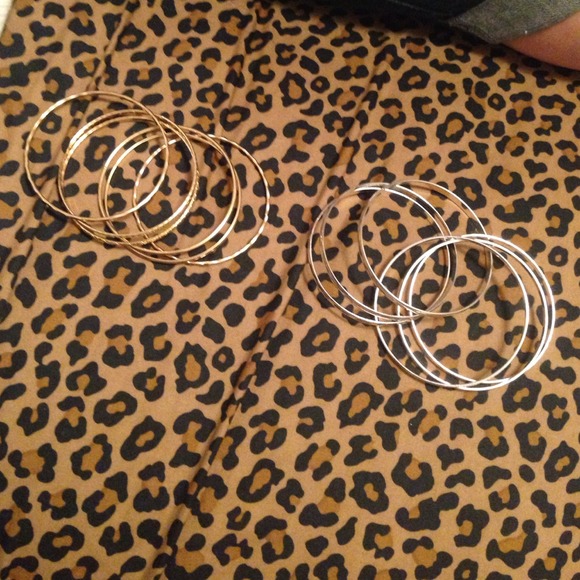 Silver and gold bangles!
