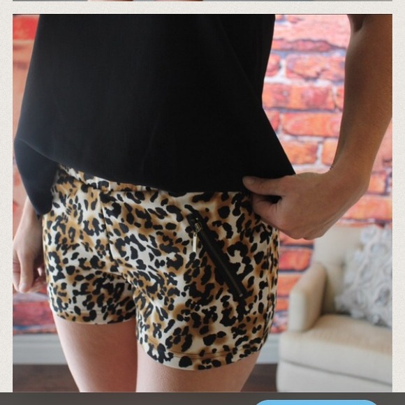 Leopard print shorts