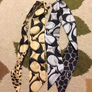 Coach pony tail scarves!