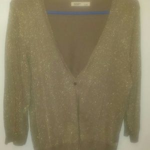 Old Navy gold sparkle cardigan NWOT