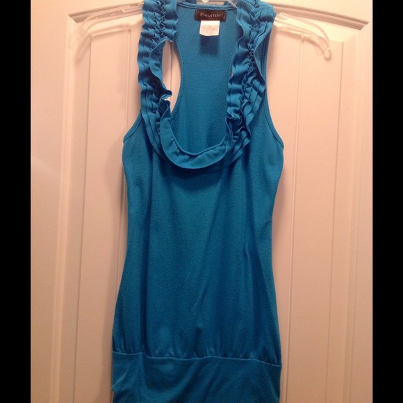 Blue razorback top