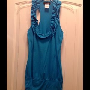 Blue razorback top