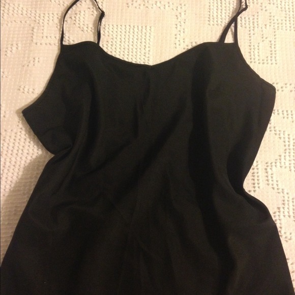Simple, black flowy tank.