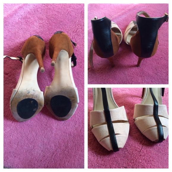 🔴 SOLD Zara Nude Black Heels - Picture 4 of 4