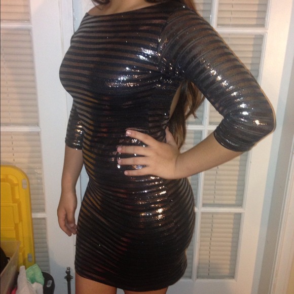 Black and silver dress