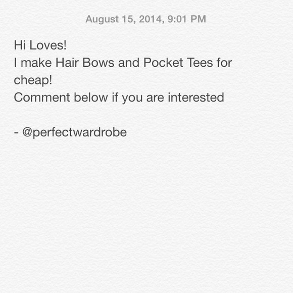 Hair Bows and Pocket Tees