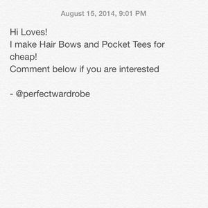 Hair Bows and Pocket Tees