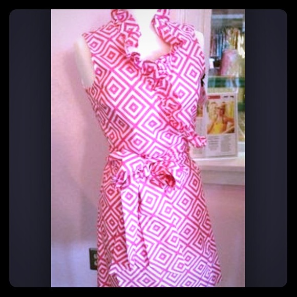 Sold La Roque Wrap Dress in Pink Mod, size  2