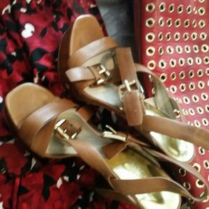 MK strappy platform sandals