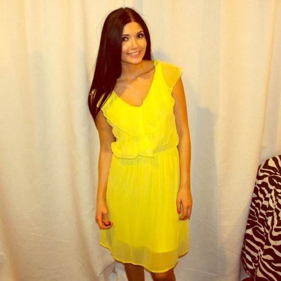 Yellow spring/ summer dress