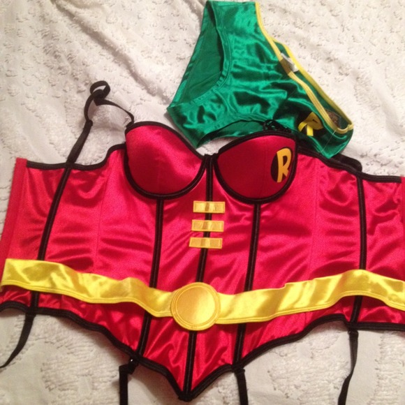 Robin {batman} NWT corset pantie sz small