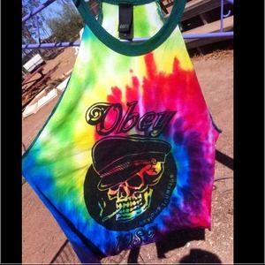Tie Dye Obey halter top