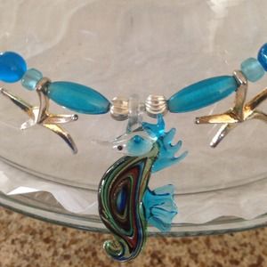 Colorful Glass Seahorse Necklace