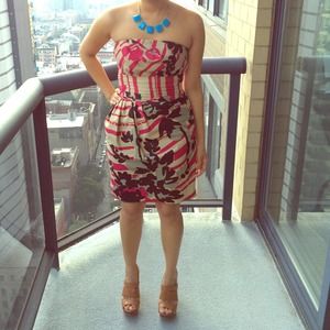 *SOLD* The Limited strapless printed dress Size 2.