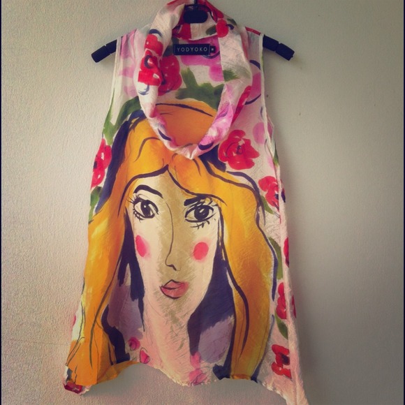 Cotton silk tank-top