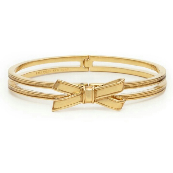 kate spade Jewelry - Kate Spade Double Bow Hinged Bangle Bracelet