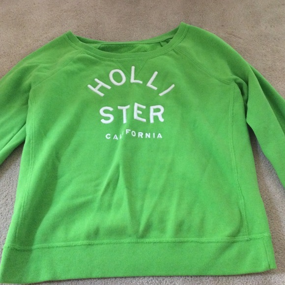 GREEN HOLLISTER SWEATSHIRT - Picture 1 of 1