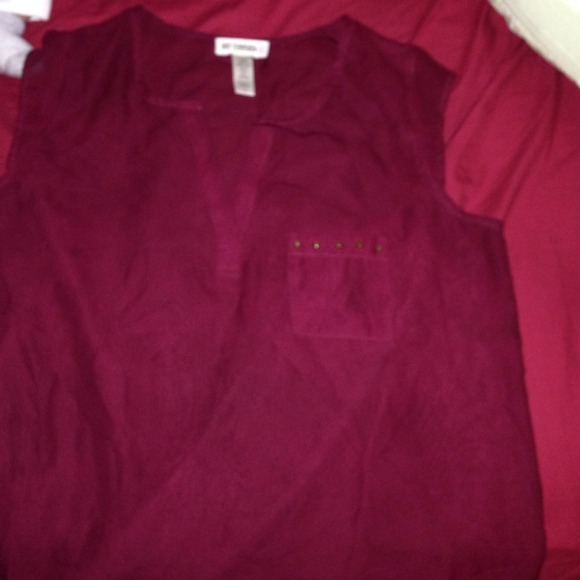 burgundy blouse