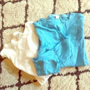 Set of Two: Halogen Paper Thin Henleys