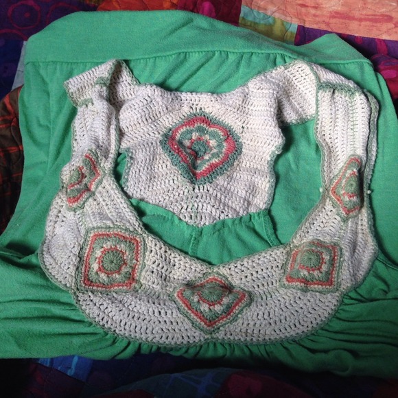 Green knit tank top