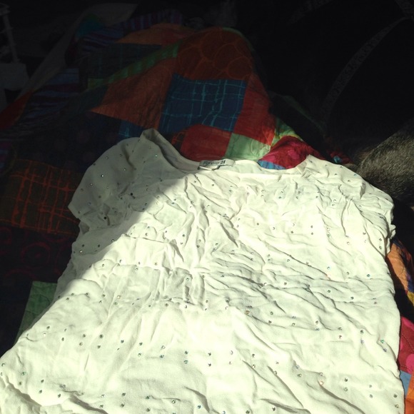 White sequins top!
