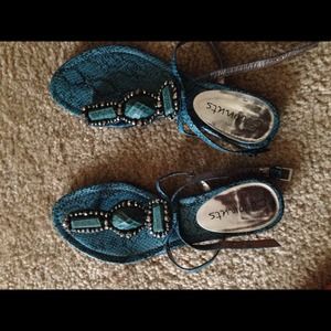Turquoise sandals