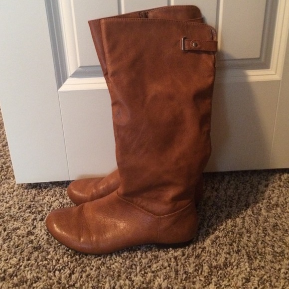Brown riding boots