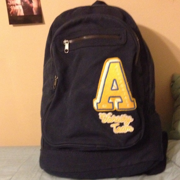 Navy blue varsity backpack!