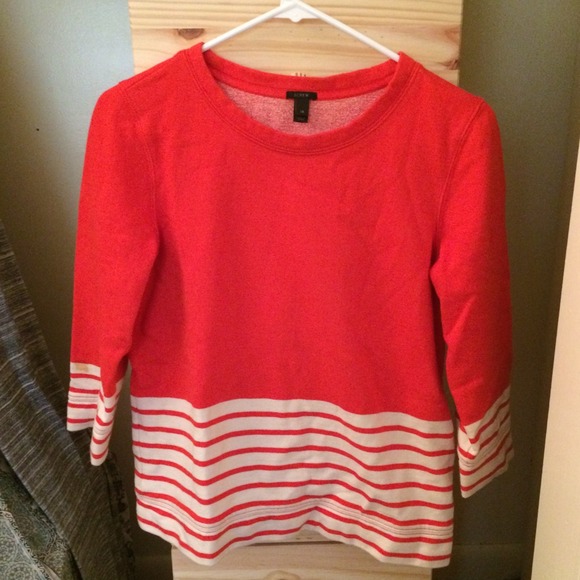 Jcrew orange sweatshirt, like new, size XS