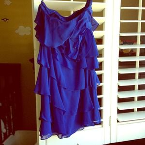 NWT Express size 6 silk strapless dress