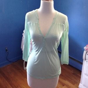 Mint colored Henley.