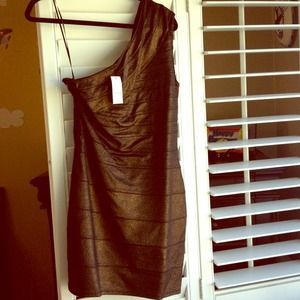 NWT Express Medium one shoulder bandeau dress
