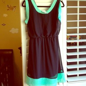 NWT Navy Blue and Mint color sleeveless dress 8