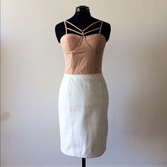 Vintage Leather Pencil Skirt