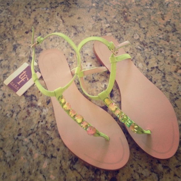 Zara Shoes - Zara green rhinestone sandals - BRAND NEW
