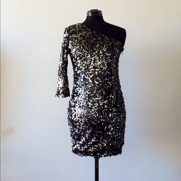 Blaque Label One-Shoulder Sequin Dress