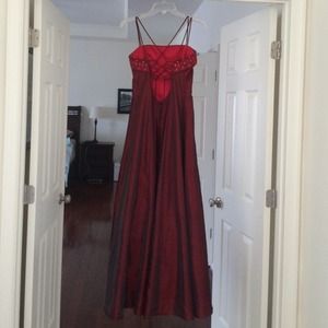 Maroon long gown. Size medium