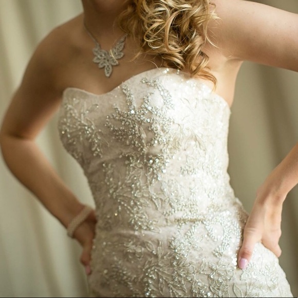 Galina Signature Champagne Wedding Dress - Picture 3 of 5