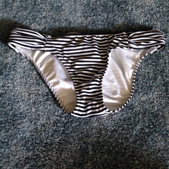 Victoria Secret black and white stripe swim suit