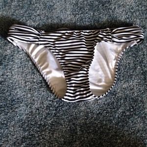 Victoria Secret black and white stripe swim suit