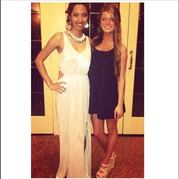 Navy blue lace dress