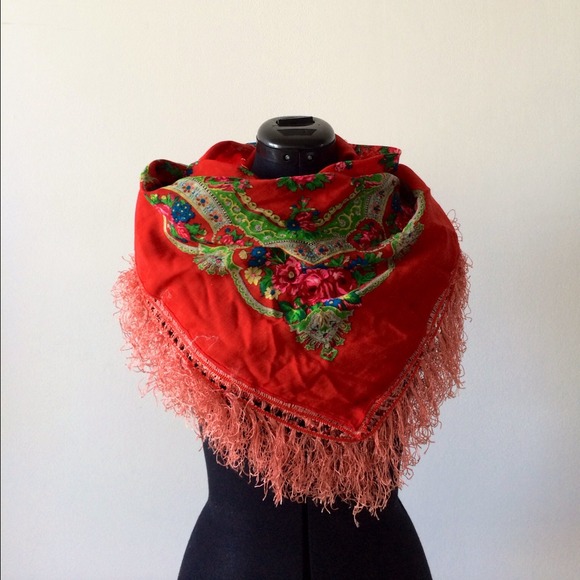 English Floral Scarf
