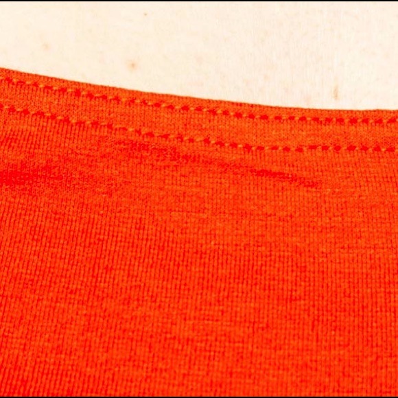 bright red orange off the shoulder crop top asos - Picture 2 of 3