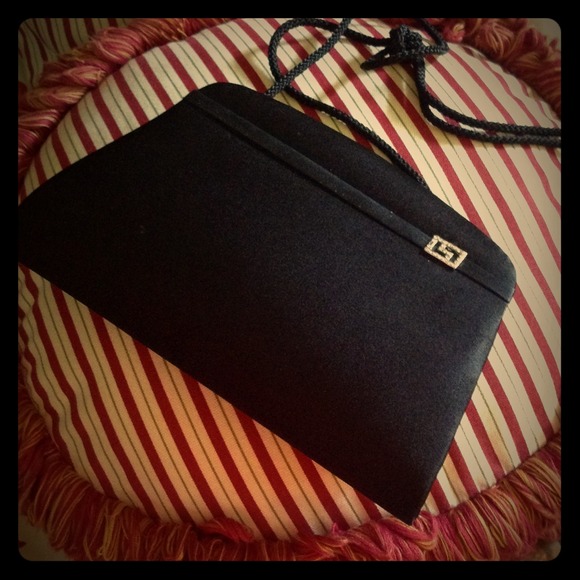 Black evening clutch
